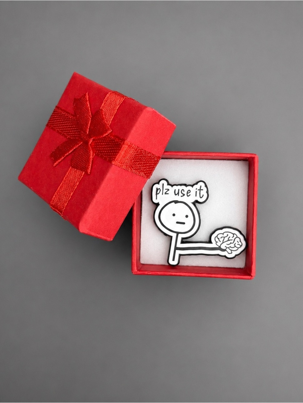 Funny Use Your Brain Enamel Pin Meme Brooch Lapel Pin Cute Sarcastic Badge Gift